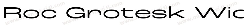 Roc Grotesk Wide字体转换